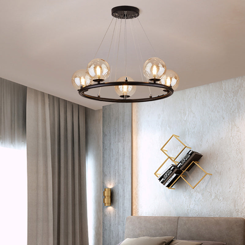 Circular Metal Pendant Chandelier Postmodern Light Fixture - Rebooters