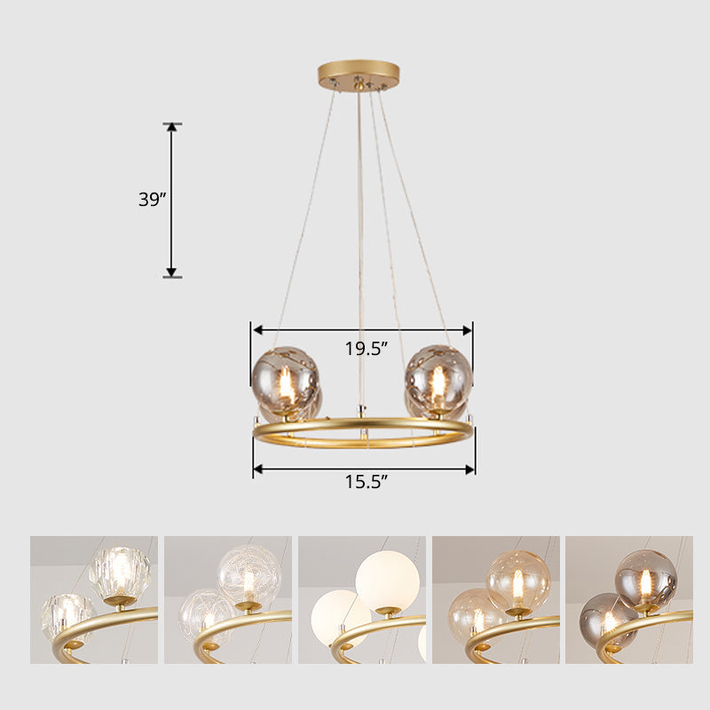 Circular Metal Pendant Chandelier Postmodern Light Fixture - Rebooters