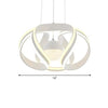 Twist Shaped Dining Room Suspension Lamp Acrylic Nordic LED Chandelier - Rebooters