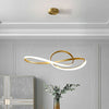 Musical Note LED Chandelier Minimalist Metal Gold Finish Light - Rebooters