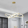 Twined LED Ceiling Chandelier Nordic Aluminum Bedroom Light Gold - Rebooters