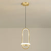 Simple Oblong LED Pendulum Light Metal Bedside Pendant Chandelier - Rebooters