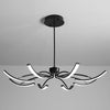 Rotating Stick LED Chandelier Minimalist Acrylic Lamp Black - Rebooters