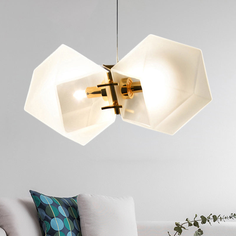 2/4/6 Lights Living Room Chandelier with Geometric Shade - Rebooters