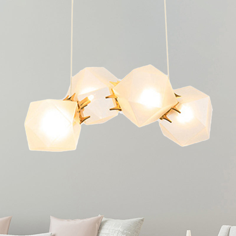 2/4/6 Lights Living Room Chandelier with Geometric Shade - Rebooters