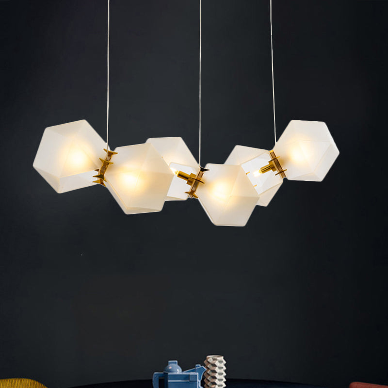 2/4/6 Lights Living Room Chandelier with Geometric Shade - Rebooters