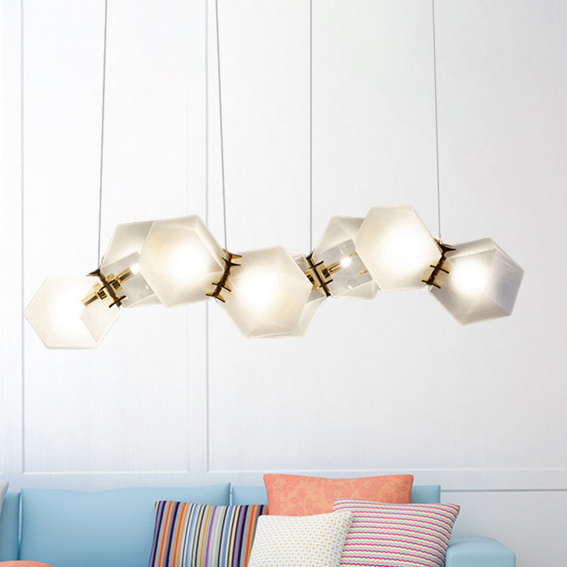 2/4/6 Lights Living Room Chandelier with Geometric Shade - Rebooters