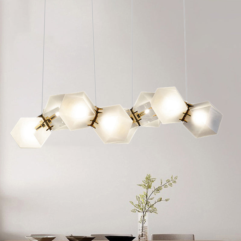 2/4/6 Lights Living Room Chandelier with Geometric Shade - Rebooters