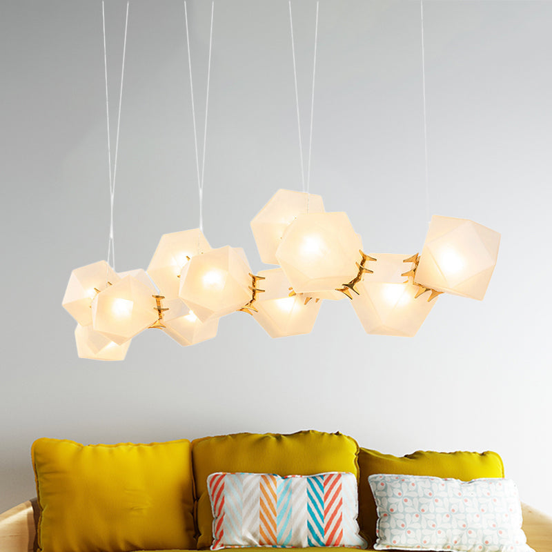 2/4/6 Lights Living Room Chandelier with Geometric Shade - Rebooters