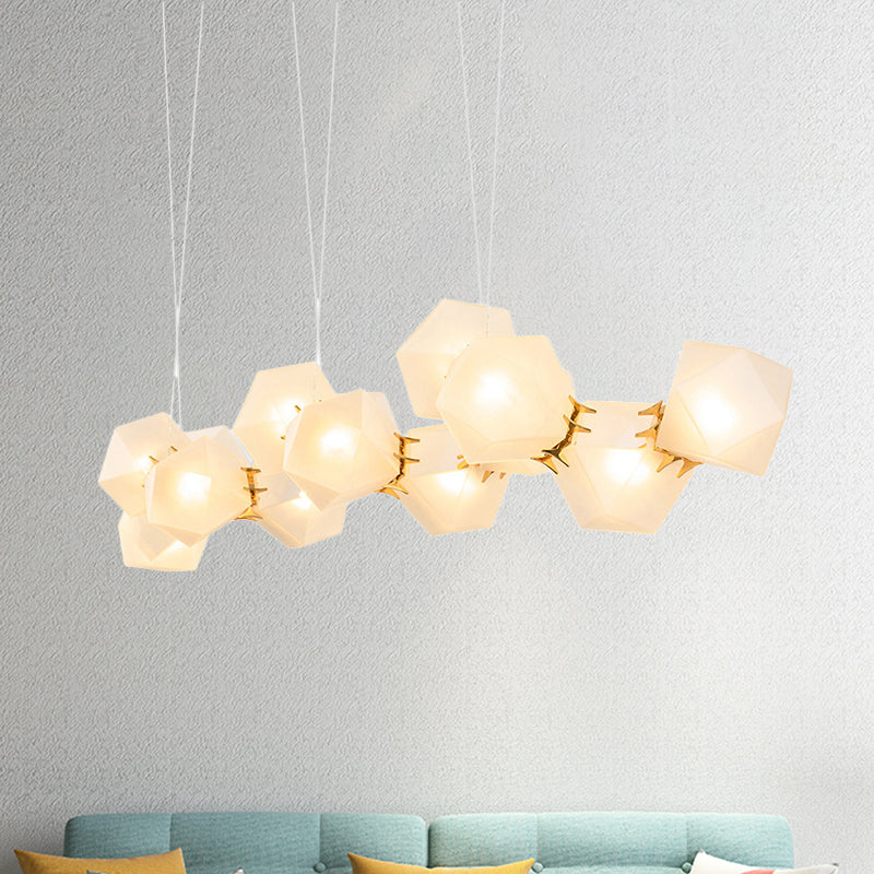 2/4/6 Lights Living Room Chandelier with Geometric Shade - Rebooters