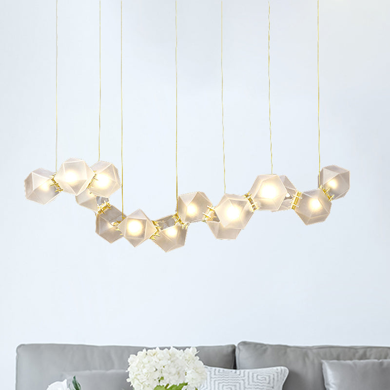 2/4/6 Lights Living Room Chandelier with Geometric Shade - Rebooters