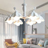 6-Light Ruffle Hanging Lamp Korean Flower Ceramic Chandelier - Rebooters