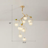 Ball Tree LED Chandelier Artistic Aluminum Wire Gold Lamp - Rebooters