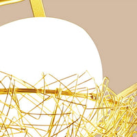 Birds Nest Chandelier Nordic Metal 3-Light Beige Hanging Light - Rebooters