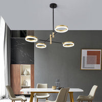 Adjustable Ring Chandelier Postmodern Acrylic LED Light - Rebooters