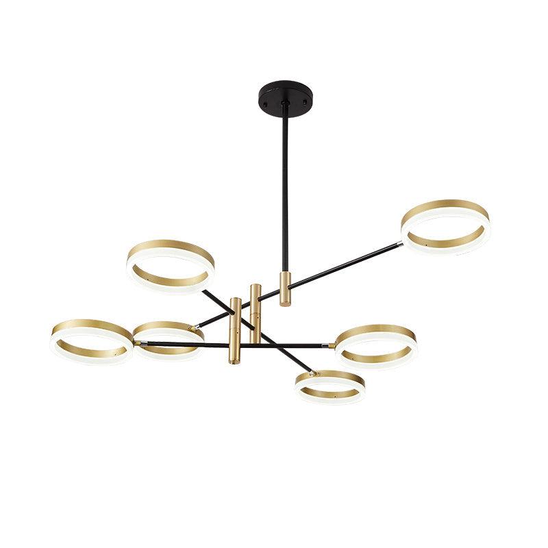 Adjustable Ring Chandelier Postmodern Acrylic LED Light - Rebooters