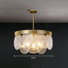 Postmodern Disc Pendant Light Seeded Glass 3-Light Chandelier - Rebooters