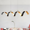 Black And Gold Twisted Ceiling Lamp Simplicity Pendant Light - Rebooters