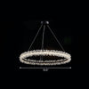 Simplicity Circle LED Chandelier Crystal Beads Lighting Fixture - Rebooters