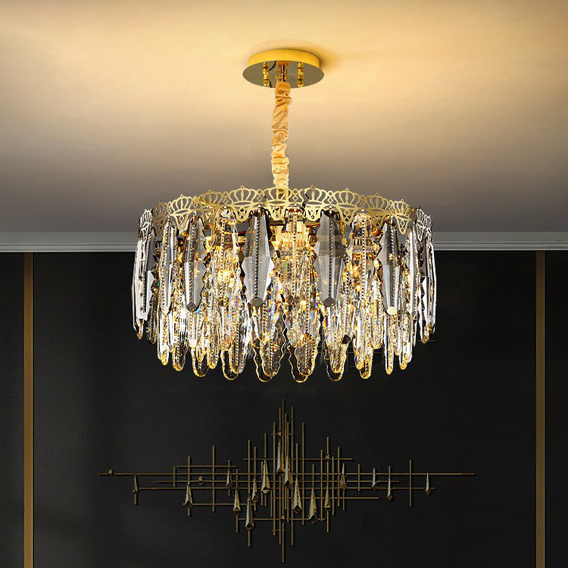 Clear Crystal Leaf Hanging Light Minimalist Chandelier - Rebooters