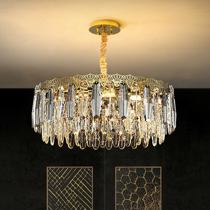 Clear Crystal Leaf Hanging Light Minimalist Chandelier - Rebooters