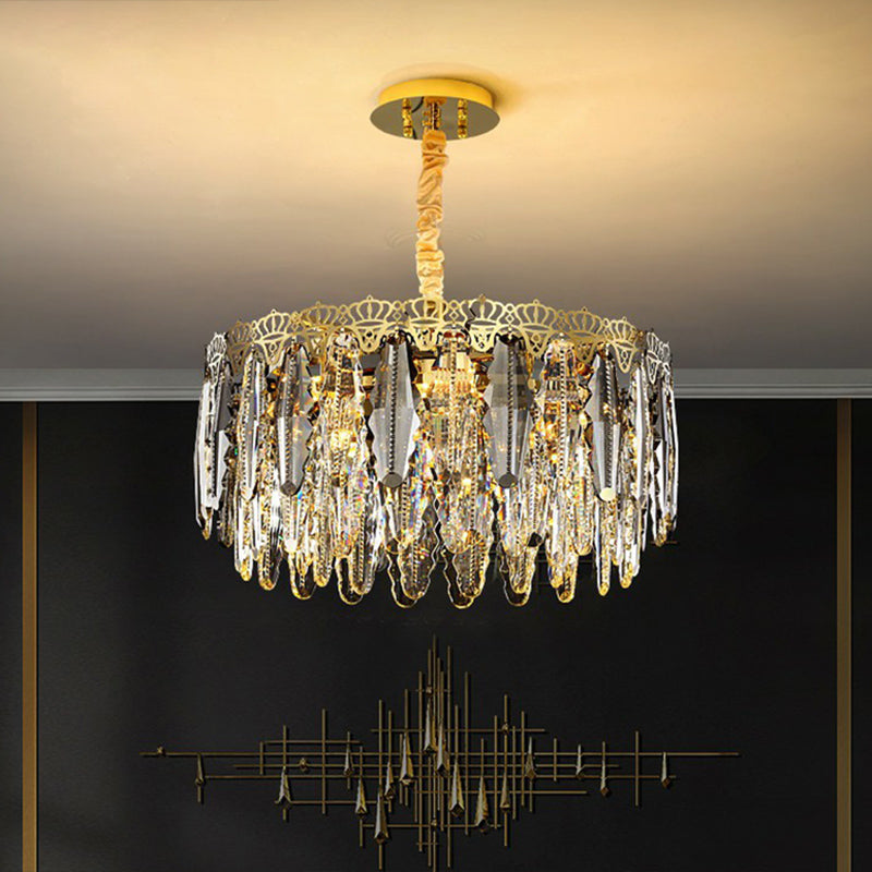 Clear Crystal Leaf Hanging Light Minimalist Chandelier - Rebooters