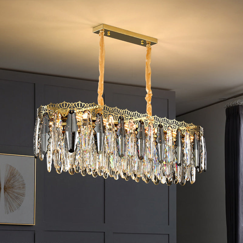 Clear Crystal Leaf Hanging Light Minimalist Chandelier - Rebooters