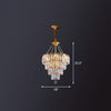 Minimalist Luxurious Conic Suspension Light Crystal 6 Lights Chandelier in Gold - Rebooters