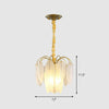 Handmade White Glass Leaf Pendant Light Modern Style Gold Finish - Rebooters