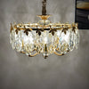 Crystal Foliage Chandelier Postmodern Style 8 Heads Gold Pendant Light Fixture - Rebooters