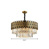 Gold Finish Round Hanging Ceiling Light Chandelier Pendant - Rebooters