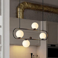 35.5"/47" Wide Global Chandelier Light Black Hanging Lamp - Rebooters