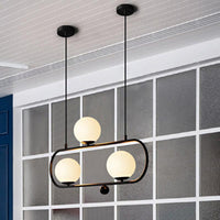 35.5"/47" Wide Global Chandelier Light Black Hanging Lamp - Rebooters