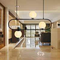 35.5"/47" Wide Global Chandelier Light Black Hanging Lamp - Rebooters