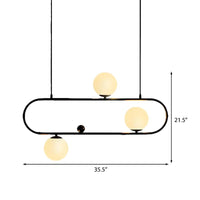 35.5"/47" Wide Global Chandelier Light Black Hanging Lamp - Rebooters