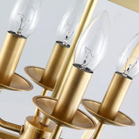 4 Bulbs Ceiling Lamp with Geometric Shade Metal Gold Chandelier - Rebooters