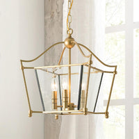 4 Lights Metal Hanging Chandelier Traditional Gold Candle-Style Pendant Light Fixture - Rebooters