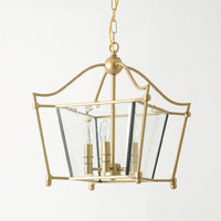 4 Lights Metal Hanging Chandelier Traditional Gold Candle-Style Pendant Light Fixture - Rebooters