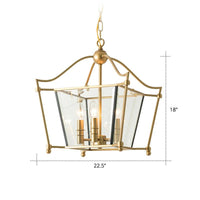 4 Lights Metal Hanging Chandelier Traditional Gold Candle-Style Pendant Light Fixture - Rebooters