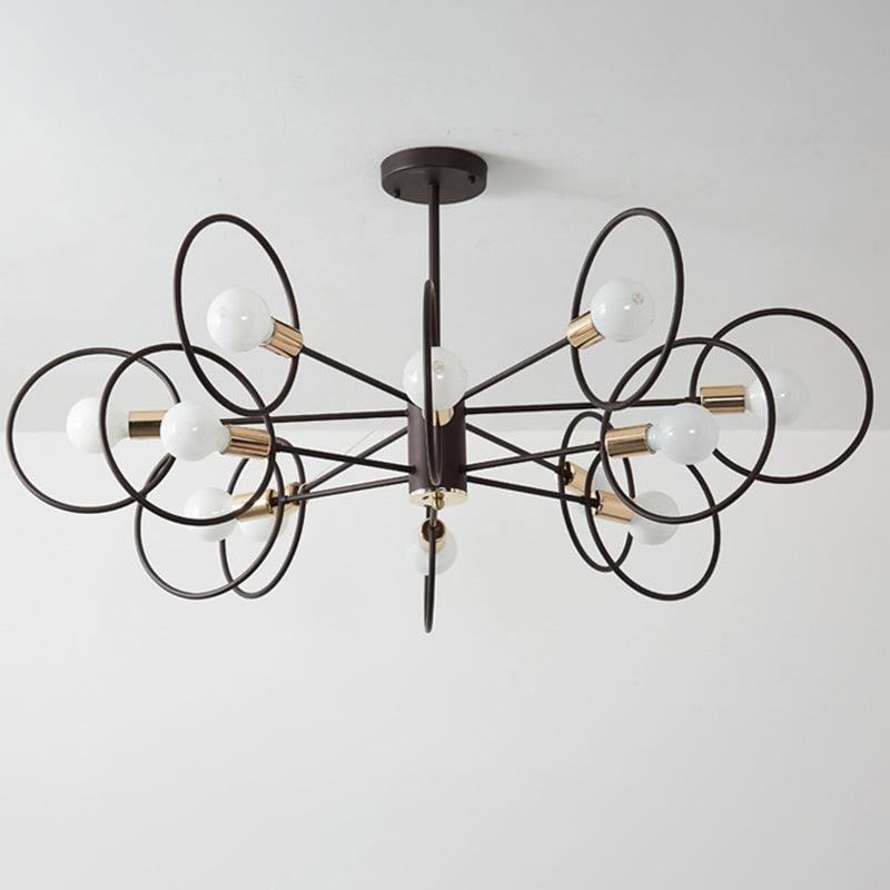 6/8/12-Head Tiered Circle Pendant Chandelier for Living Room - Rebooters