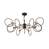6/8/12-Head Tiered Circle Pendant Chandelier for Living Room - Rebooters