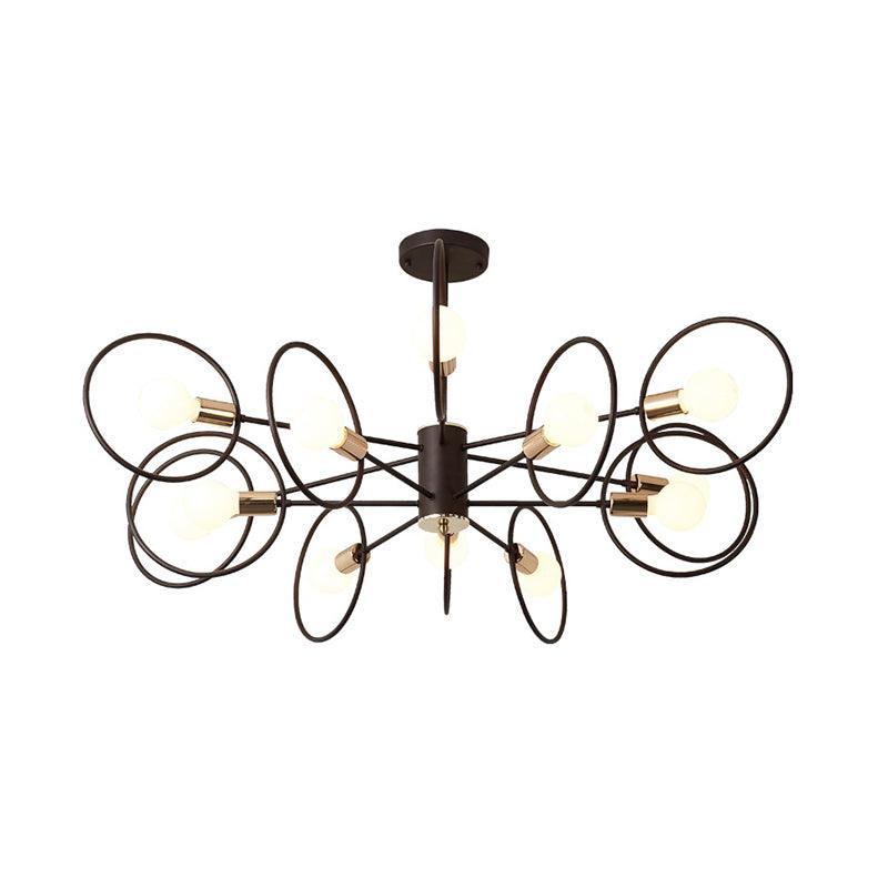 6/8/12-Head Tiered Circle Pendant Chandelier for Living Room - Rebooters