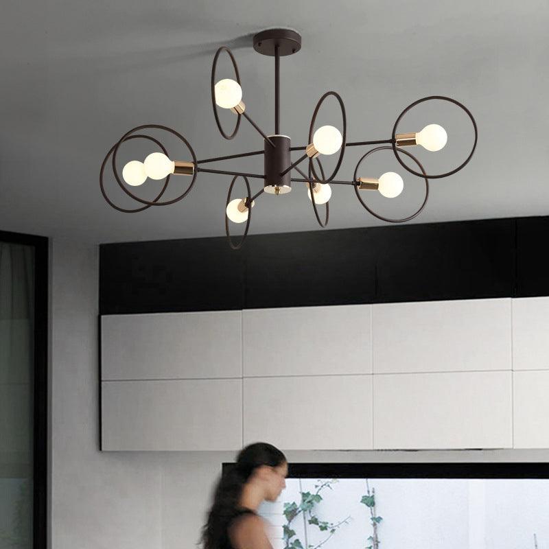 6/8/12-Head Tiered Circle Pendant Chandelier for Living Room - Rebooters