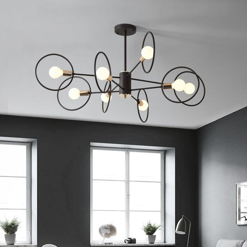 6/8/12-Head Tiered Circle Pendant Chandelier for Living Room - Rebooters