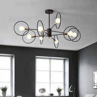 6/8/12-Head Tiered Circle Pendant Chandelier for Living Room - Rebooters