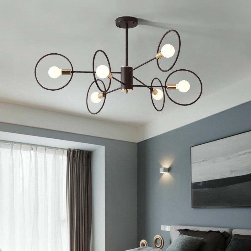 6/8/12-Head Tiered Circle Pendant Chandelier for Living Room - Rebooters