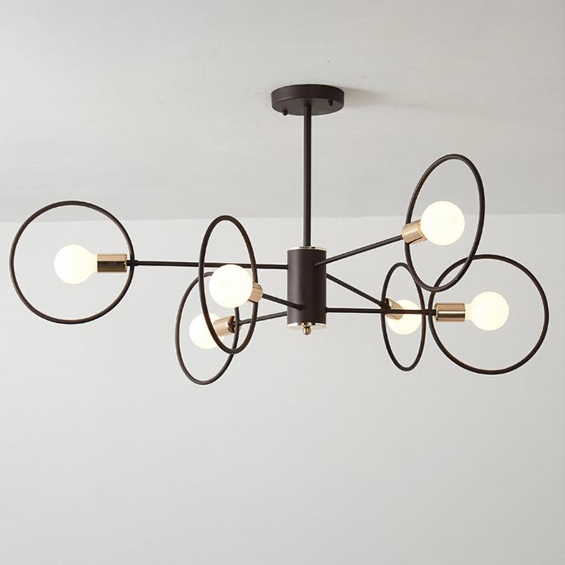 6/8/12-Head Tiered Circle Pendant Chandelier for Living Room - Rebooters