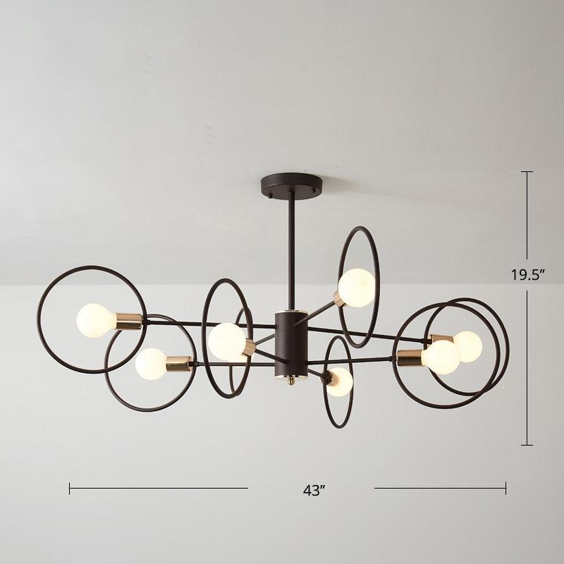 6/8/12-Head Tiered Circle Pendant Chandelier for Living Room - Rebooters