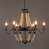 Loft Style Candelabrum Chandelier 8 Bulbs Hemp Rope Lamp - Rebooters