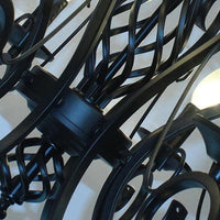 6/8 Bulbs Ceiling Lamp with Swirled Arm Metal Traditional Chandelier in Rust - Rebooters